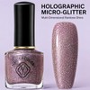 10ML Glitter Nail Polish, Quick Dry Holographic Sparkle, No UV