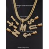 Men's Street Trend Rhinestone Chunky Chain Pendant Necklace, Stylish Exquisite