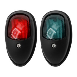 laffoonparts 2PCS LED Boat Navigation Lights, Waterproof Boat Bow Light, Red and Green Sidelights, 12V IP65 Marine Boat Lights for Pontoon, Skeeter, Power Boat, Fishing Boat, Yacht, Skiff (Black)