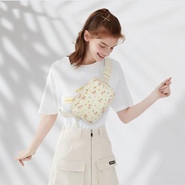 YOOLIFE Unicorn Fanny Pack for Girls - Belt Bag for Teen Girls Kids, Crossbody Bag Fashion Waist Pack Travel Hiking Cycling Running (Beige)