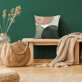 Jartinle Mid Century Modern Throw Pillow Covers 18x18 Set of 4 Boho Aesthetic Geometric Pillow Covers for Outdoor Couch Sofa Minimalist Home Decor