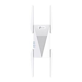 TP-Link RE815X/A Wi-Fi Wireless LAN Repeater, Wi-Fi 6 Compatible, 2402 Mbps (5 GHz) + 2402 Mbps (5 GHz) + 574 Mbps (2.4 GHz) 11ax/ac Tri-Band, 160MHz, Smart Roaming, OneMesh, Easy Setting, Bridge Mode