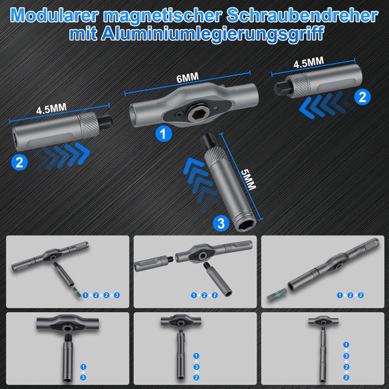 SOARFLY 42-in-1 Magnetic Screwdriver Set, Magnetic Screwdriver Set with Removable
