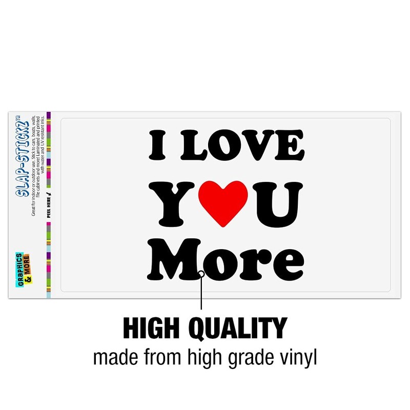 I Love You More with Heart Automotive Car Window Locker