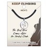 MFD MY FAVORITE DRAWER Mountain Necklace for Men,Silver Rock Climber