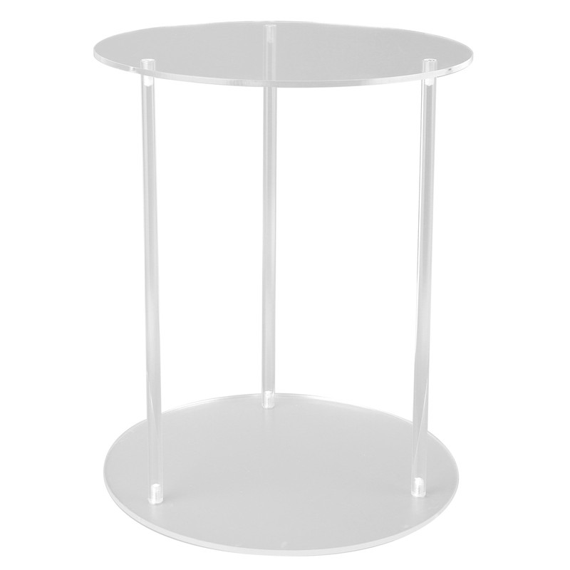 Clear Acrylic Plant Stand Round Top Corner Holder Planter Flower