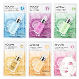 GUOYAOLIFU Face Mask Skincare Facial 6 Sheet Facial Spa Moisturizing Skincare Hydrate, Radiance Boost, Soothe, Revitalize, Nourish, Purify Skin For All Skin Types