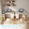 Lufeiya White L Shaped Computer Desk with Drawers & Storage