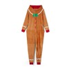 Achlibe Adult Christmas Costume Gingerbread Long Sleeve Zipper Hooded JumpsuitRole-Playing