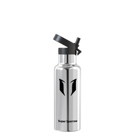 Super Sparrow Water Bottle Insulated - 500 ml - Standard Mouth FlipFlow Flask - BPA Free, Leak Proof Drink Bottle- Ergonomic Straw Water Bottles for Work, Gym, Travel, Sports, Outdoor