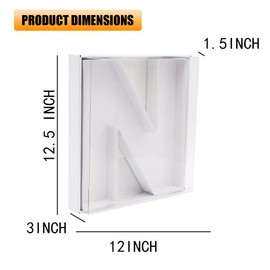 SHENGHE 12" Fillable Cardboard Letter Charcuterie Gift Cupcake Box With Cover Sweets Packaging (N)