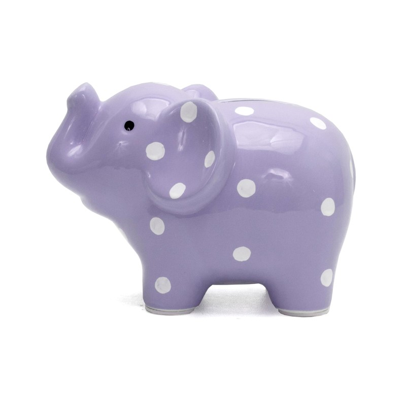 Child to Cherish Ceramic Polka Dot Elephant Piggy Bank for
