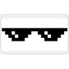 Pixel Sunglasses - 25 Stickers Pack 2.25 x 1.25 inches