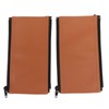 2PCS Handle Sleeve Cover,Stroller Handle Sleeve Zipper Stroller PU Leather