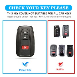 MILD EAST for Toyota 4Runner Key Fob Cover with Keychain, Soft TPU Full Protection Key Case Shell Compatible with 2016-2024 RAV4 Camry Prius Prado Highlander Avalon C-HR Corolla GT86, 3 Button (Red)