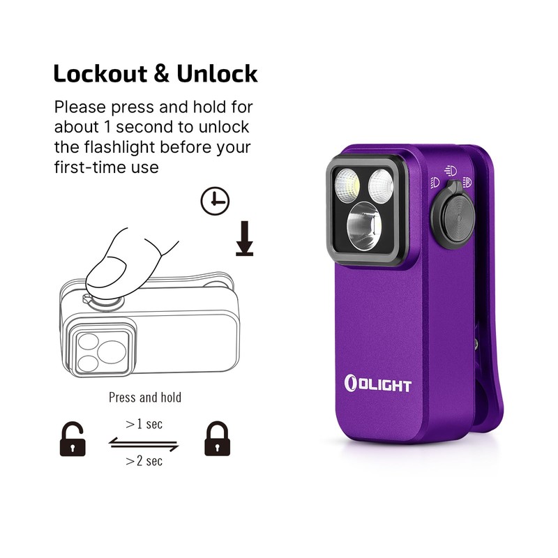 OLIGHT Oclip Pro Max Throw 120 Meters EDC Clip-on Light
