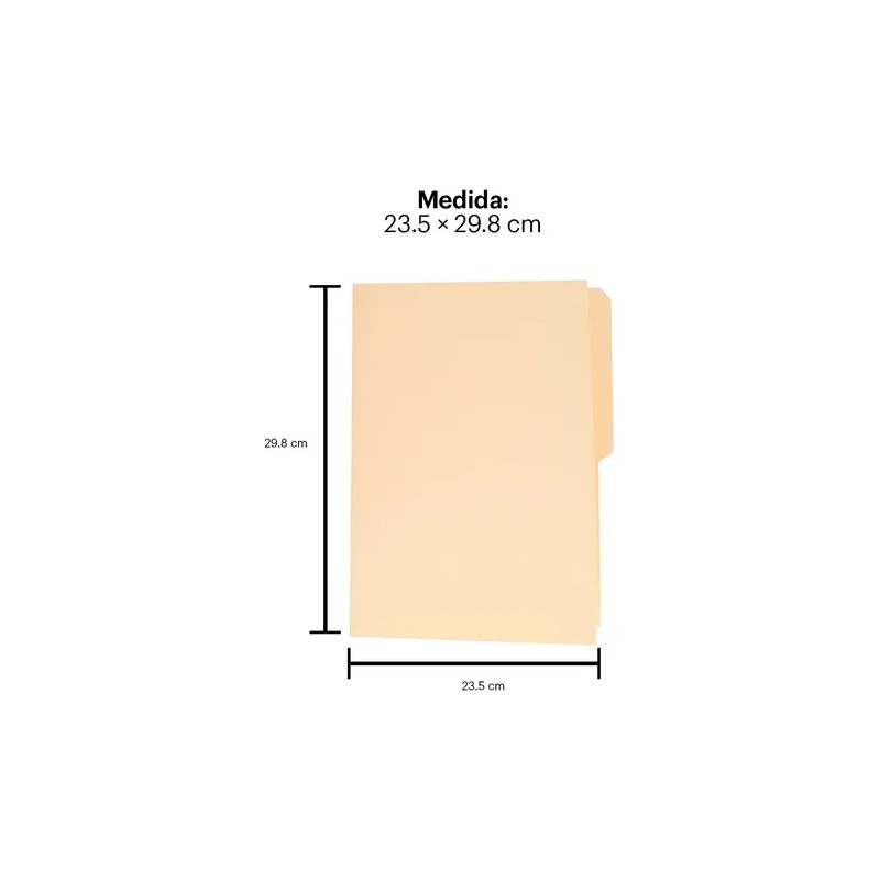 Folder Tamaño Carta Crema 100 Piezas