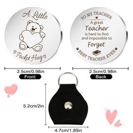 SereneGLow Christmas Teacher Gifts Nursery Teacher Gifts Pocket Hug Teaching Assistant Gift Thank You Teacher Gifts for Teachers Leaving Gifts End of Year Teacher Gifts Teacher Gifts for Women Gifts