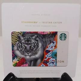 STARBUCKS CARD 2017 "TRISTON EATON TIGER"  A MOST BEAUTIFUL CARD~VHTF~NEW