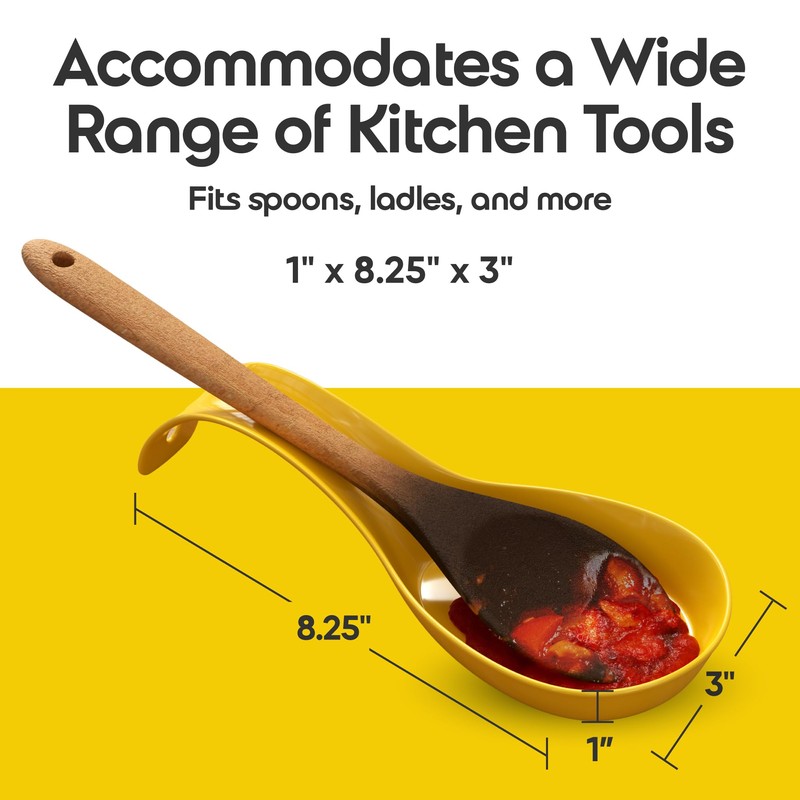 Omniware Simsbury Spoon Rest, 8.25" - Stoneware Utensil Holder with