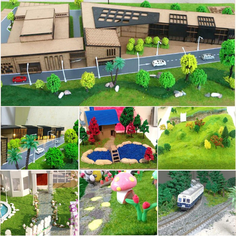 JnTech Artificial Grass Powder, Model Grass, 0.1 inch (3 mm/5