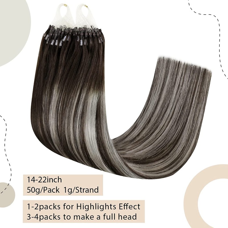 Easyouth Micro Ring Extensions, Ombre Real Hair, Micro Extensions, Real