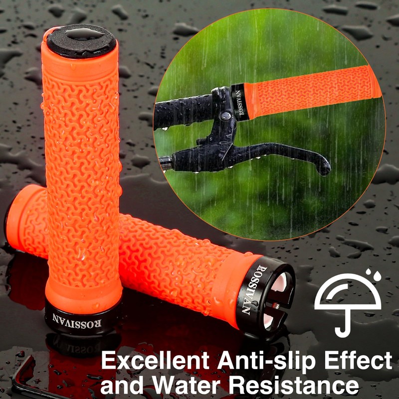 Rossivan Professional Bike Handlebar Grips,Mountain Bike Grips with Soft and