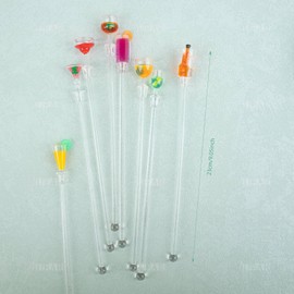 AUEAR, 10 Pack Cocktail Stirrers Swizzle Sticks Acrylic Mixer Swizzle Sticks