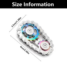Fidget Chain Sensory Toy, Bike Chain Fidget Toy, Metal And Durable , Anxiety Relief, For Adults And Kids, Apply To Stress Relief And Fun At Work, Home, And School