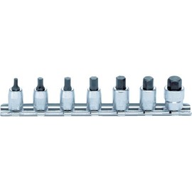 Koken RS2010M/7-L25 1/4 (6.35 mm) SQ. Hex Bit Socket Rail Set, Total Length: 1.0 inches (25 mm), Set of 7