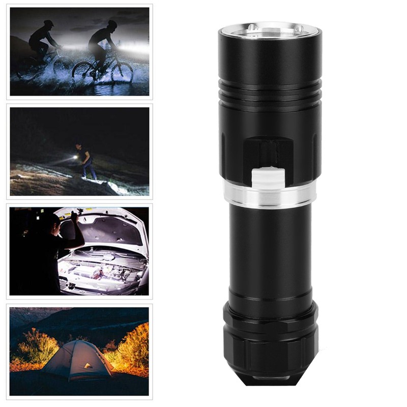 L2 LED Flashlight Torch 100M Diving Waterproof for Camping Stepless