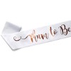 OLILLY Mum to Be Baby Shower Sash (White and Copper),