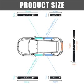 Pack of 9 Door Sill Protector Car Door Sill Protector Car Sill Protectors Strips Scratch-Resistant and Wear-Resistant Strong Adhesion Suitable for All Vehicles