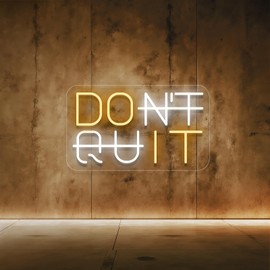 Don't Quit LED Neon Sign - Neon Signs for Wall Decor - Motivational Gym Neon Sign and Gym Wall Art for Home Gym - for Office Room, Gym Room, Man Cave, Gamer Room