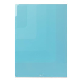 Midori 35575006 Clear File 5 Pocket Clear Holder A4 Two-Way Pattern Blue A