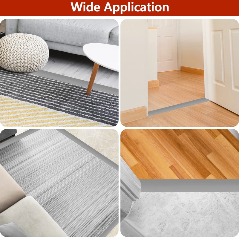 20Ft Floor Transition Strip Self Adhesive Carpet to Tile Floor