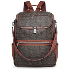 MARCO M KELLY Womens Convertible Backpack Purse Vegan Leather 15.6 Inch Laptop Backpack Work Travel Handbag Shoulder Bag