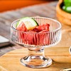 binsakao Glass Ice Cream Bowl Set of 6, Small Clear