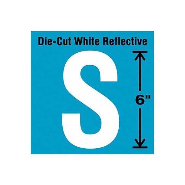 Die-Cut Reflective Letter Label, S, 6In H