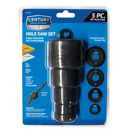 Century Drill & Tool 05495 Carbon Steel 5 Piece Hole Saw Set