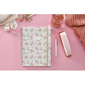 Southworth Planner (January 2024-December 2024), 8.5" x 11", Coral Bouquets, Premium 28#/105 gsm Paper, Large Twin Wire (91056)