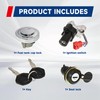 waltyotur Ignition Switch Seat Gas Cap Cover Lock Key 4pcs