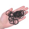 AvoDovA Pack of 200 Hair Bobbles Girls, 2 mm Black