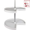 24" Diameter Kidney Plastic Lazy Susan Set with Twist and
