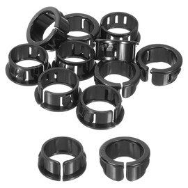 sourcing map Cable Snap Bushing Grommets, 20Pcs 21mm/0.83" Mounting Dia Nylon Snap Bushing Grommet, Round Snap in Cable Hose Bushing for Various Cables Tubes Wire, Black