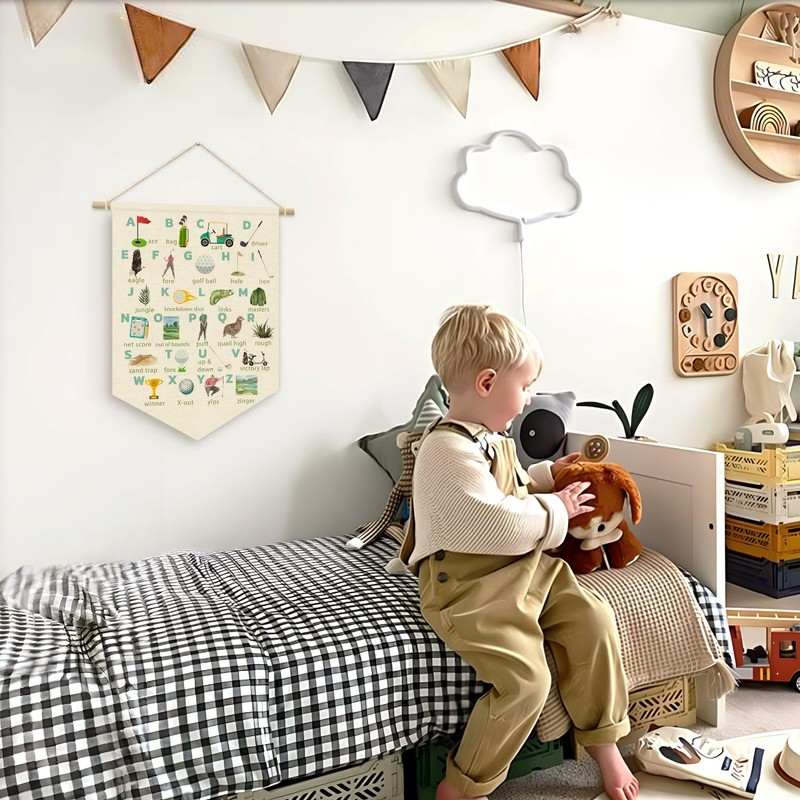 ETVISO Boy Nursery Decor, Golf Nursery Decor for Boys Room,