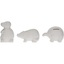 Baker Ross EV2803 Ross Keramik-Spardosen Dinosaurier(3 Stück), Ceramic