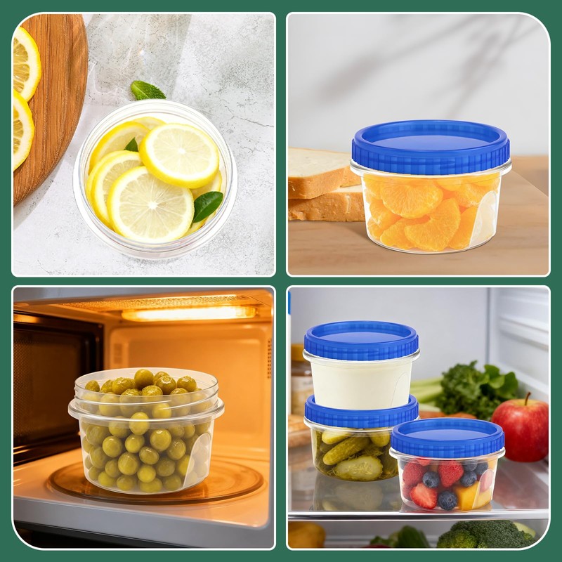 ISUSSER 12 Pack Freezer Containers with Screw On Lids, 12