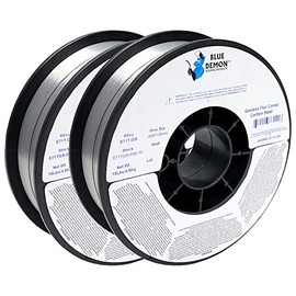 Blue Demon E71TGS X .030” X 10 LB X 2 Pack MIG/GMAW Gasless Flux Core Carbon Steel Welding Wire, All Position, Easy Slag Removal, Formulated To Provide Porosity-Free, X-Ray Quality Welds