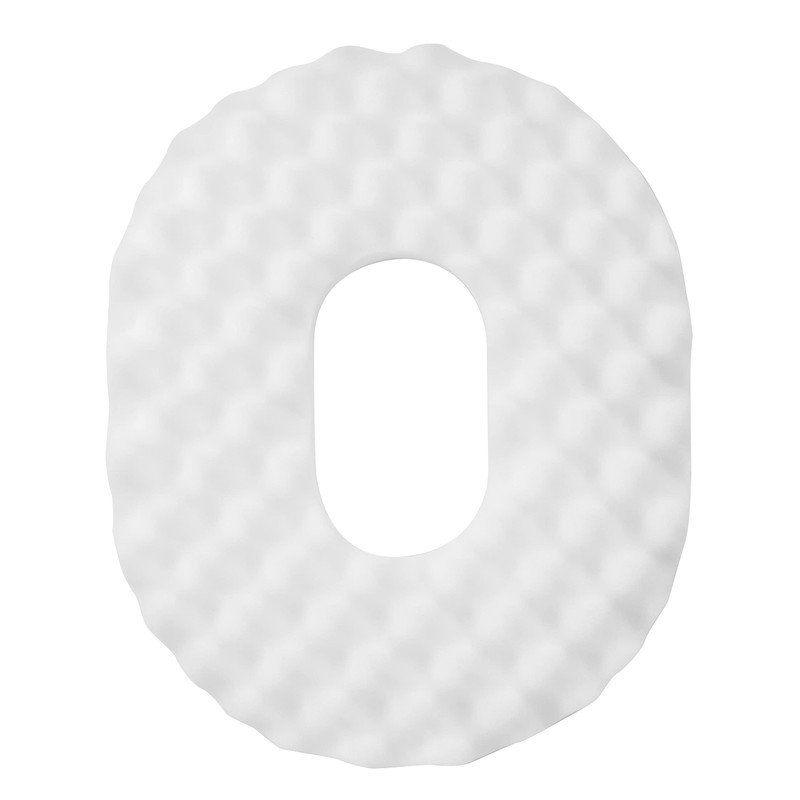 PCP Convoluted Foam Ring, Donut Cushion with Removable Cover, White,